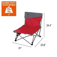 Ozark Trail Quad Low Event Chair, Red
