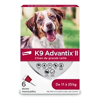 K9 Advantix II Flea and Tick Treatment for Large Dogs (6 doses)