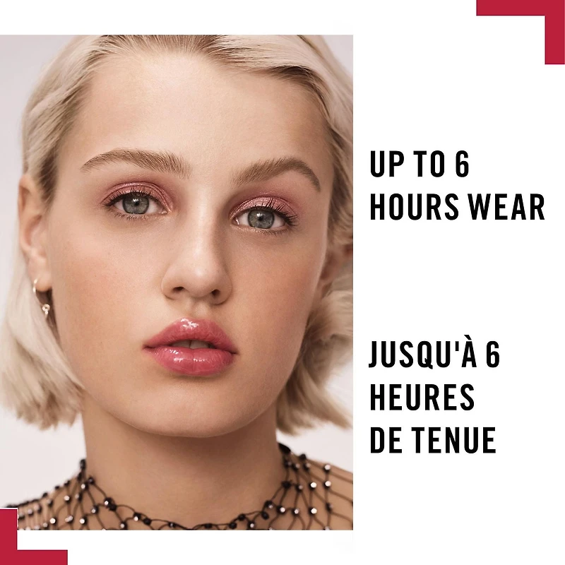 Rimmel Brillant à lèvres Stay Glossy, non collant, dure jusqu'à 6h, épousant les lèvres, avec la technologie Shine Extent, 100% Sans Cruauté Brillant à lèvres à effet 3D