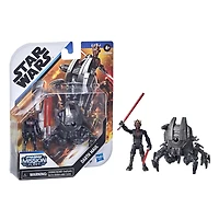 Star Wars Mission Fleet Gear Class Darth Maul Sith Probe Pursuit 2.5-Inch-Scale Figure and Vehicle, Toys for Kids Ages 4 and Up