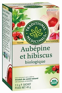Aubépine et hibiscus biologique Traditional Medicinals