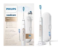 Philips Sonicare ExpertClean 7300 Brosse à Dents Électrique avec Bluetooth & Étui de Transport, HX9610/16, Blanc Élimine jusqu'à 10 fois plus de plaque
