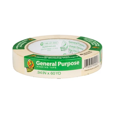 Duck® Brand General Purpose Masking Tape - Beige, .94 in. x 60 yd.