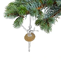 Acrylique De Noël Avec Ballerine D'Ornement En Or - Ensemble De 12