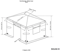 Sojag Grey Winter Cover for Gazebos, 10 ft. x 16 ft., Gazebo Accessories