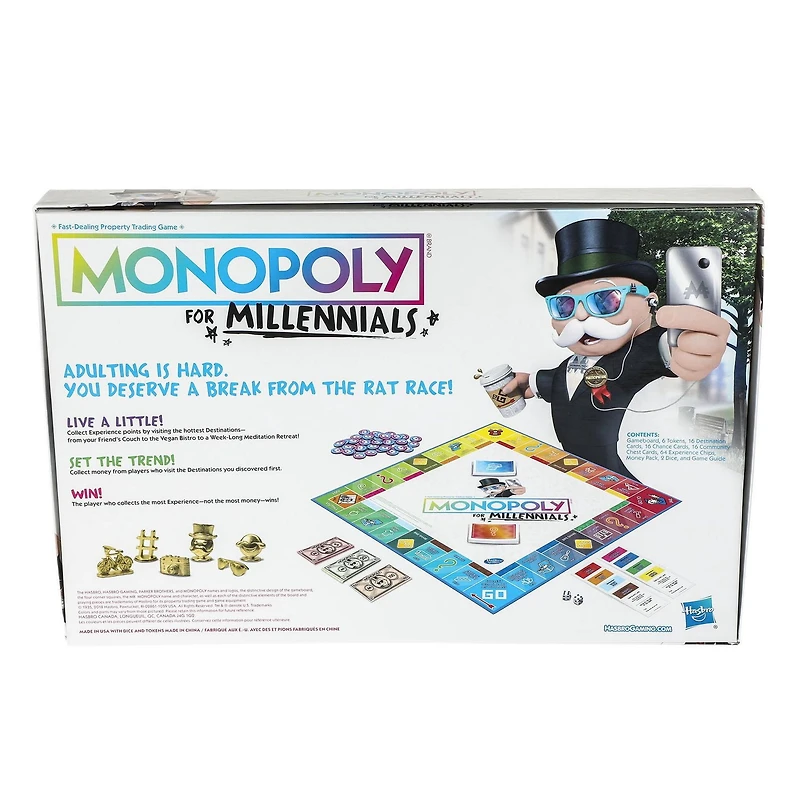 Monopoly for Millennials Board Game