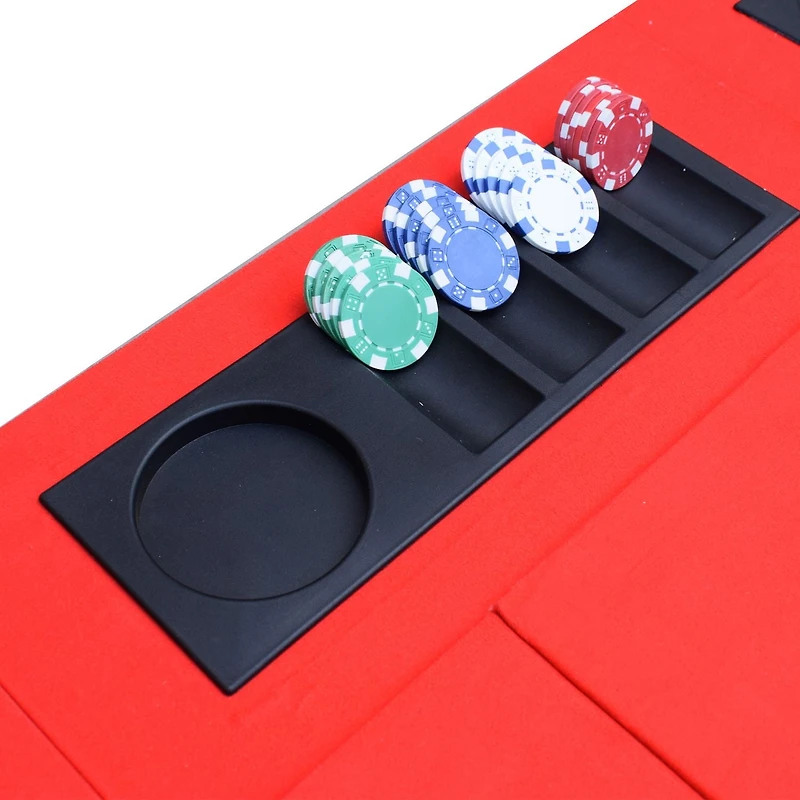 No Limit 3-in-1 Portable Casino Tabletop for Poker, Blackjack, and Craps