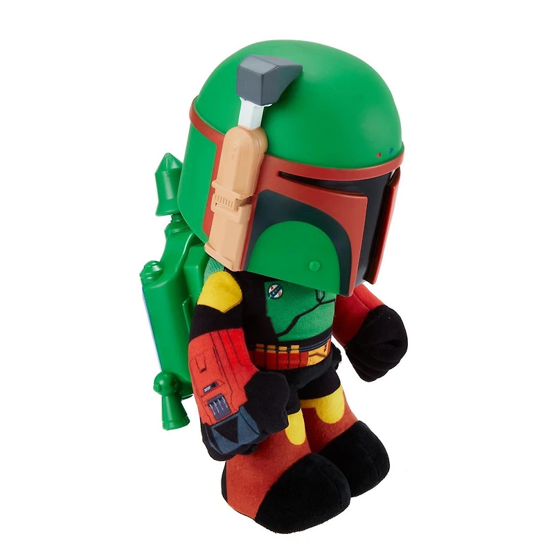 Star Wars Rocket Launching Boba Fett Feature Plush, Gift for Kids