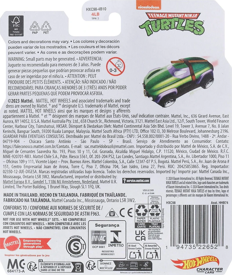 Hot Wheels Licensed Character Car, Gift for Kids 3 Years & Up & Collectors