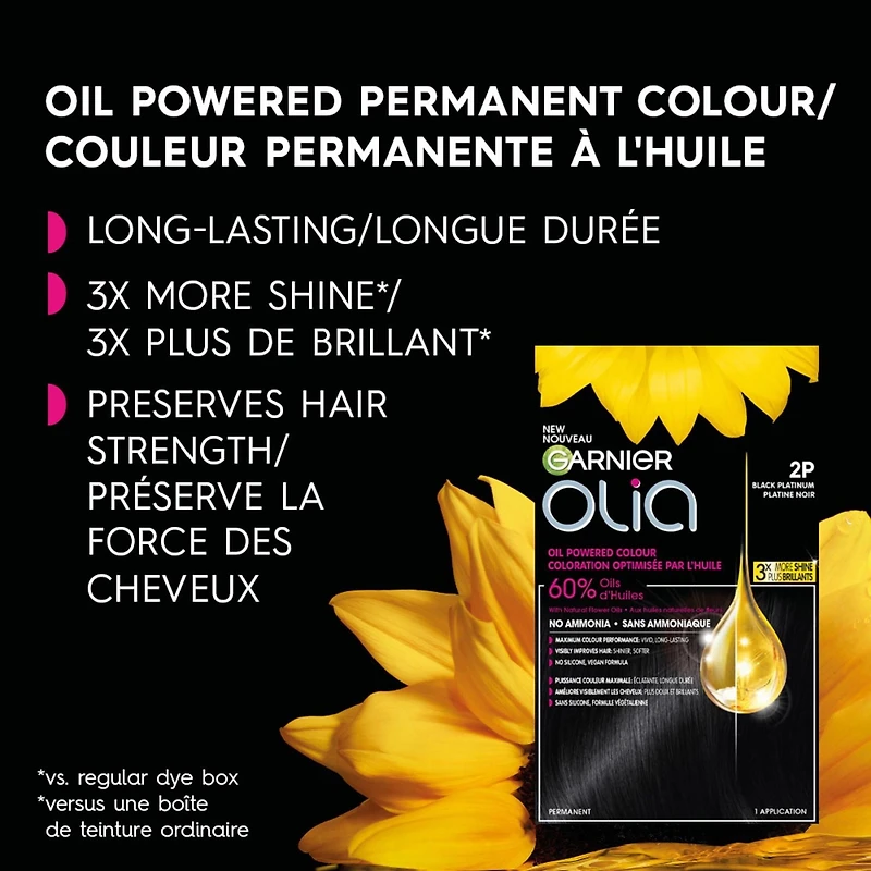 Olia Permanent Hair Dye Ammonia Free, 100% Grey Coverage
