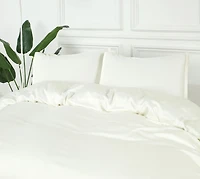 Housse de couette 100 % bambou Fabstyles | Housse de couette en bambou soyeuse, respirante, rafraîchissante, hypoallergénique et certifiée Oeko-TEX pour la reine et le roi