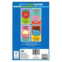 16 Valentins de nourriture avec yeux rigolos