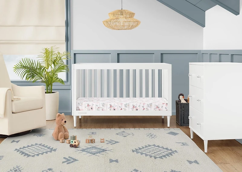 Delta Children Bowie 4-in-1 Convertible Crib - Greenguard Gold Certified, Bianca White