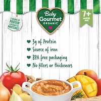 Baby Gourmet Organic Meal Fruity Chicken & Brown Rice, Puree - 128 mL