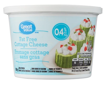 Fromage cottage sans gras de Great Value 500g