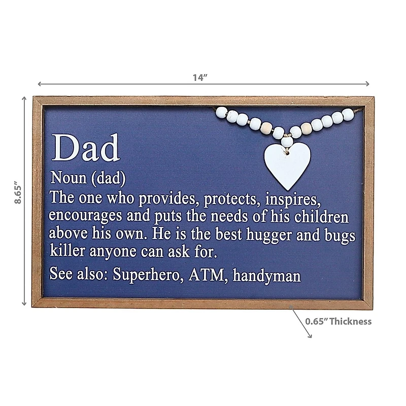 IH Casa Decor Framed Definition Of Dad Sign
