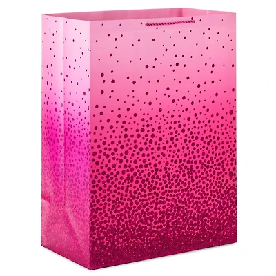 Très grand sac-cadeau de 20 po avec poignées, Hallmark (paillettes roses) pour les fêtes, les fêtes prénuptiales, les fêtes prénatales