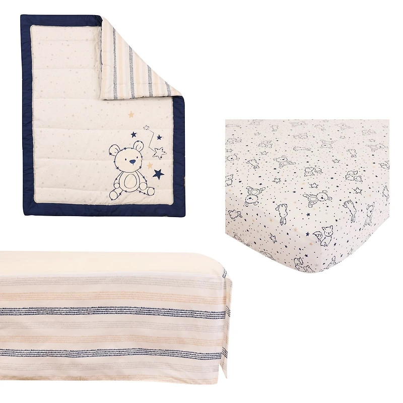 Ensemble de linge de berceau 3 pièces George Baby Ensemble de linge de berceau George Baby