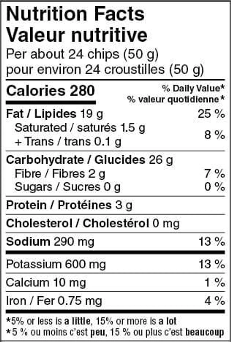 Croustilles ondulées nature Great Value 200 g