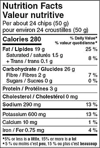 Croustilles ondulées nature Great Value 200 g