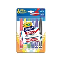 Crayola Project Erasable Poster Markers, 6 Count, Bold colours that you can erase
