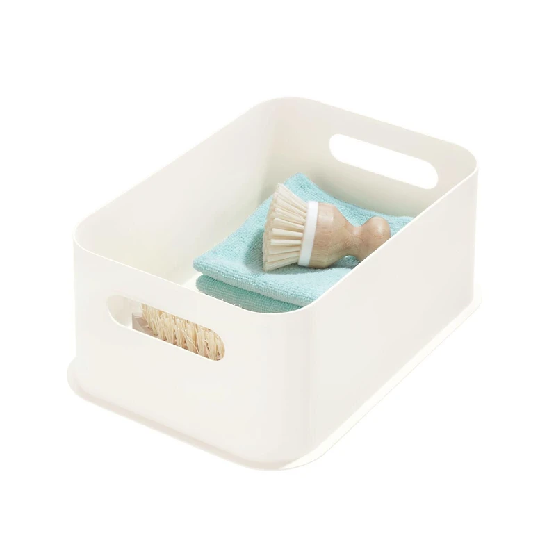 iDesign Coconut Eco BPA-Free Recycled Plastic 11.9" Medium Storage Bin with Handles - 8.4" x 11.9" x 5"