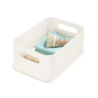iDesign Coconut Eco BPA-Free Recycled Plastic 11.9" Medium Storage Bin with Handles - 8.4" x 11.9" x 5"