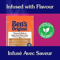BEN'S ORIGINAL NATURAL SELECT Roasted Chicken Flavour & Wild Rice, 365g pouch