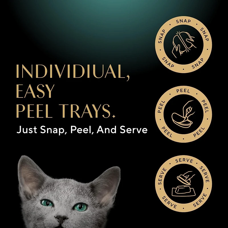 SHEBA GRAVY INDULGENCE PERFECT PORTIONS Adult Wet Cat Food Chicken & Beef & Salmon Entrée in Extra Gravy Variety Pack, 24x75g