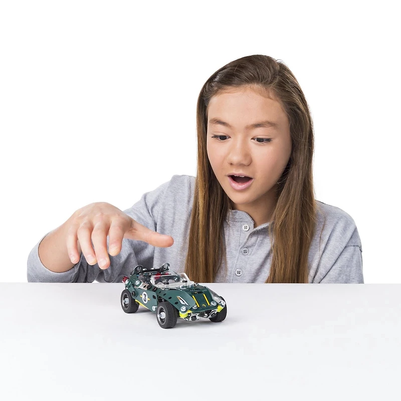 Meccano – Cabriolet à construire 5 en 1 de la gamme S.T.I.M avec roues et pièces mobiles
