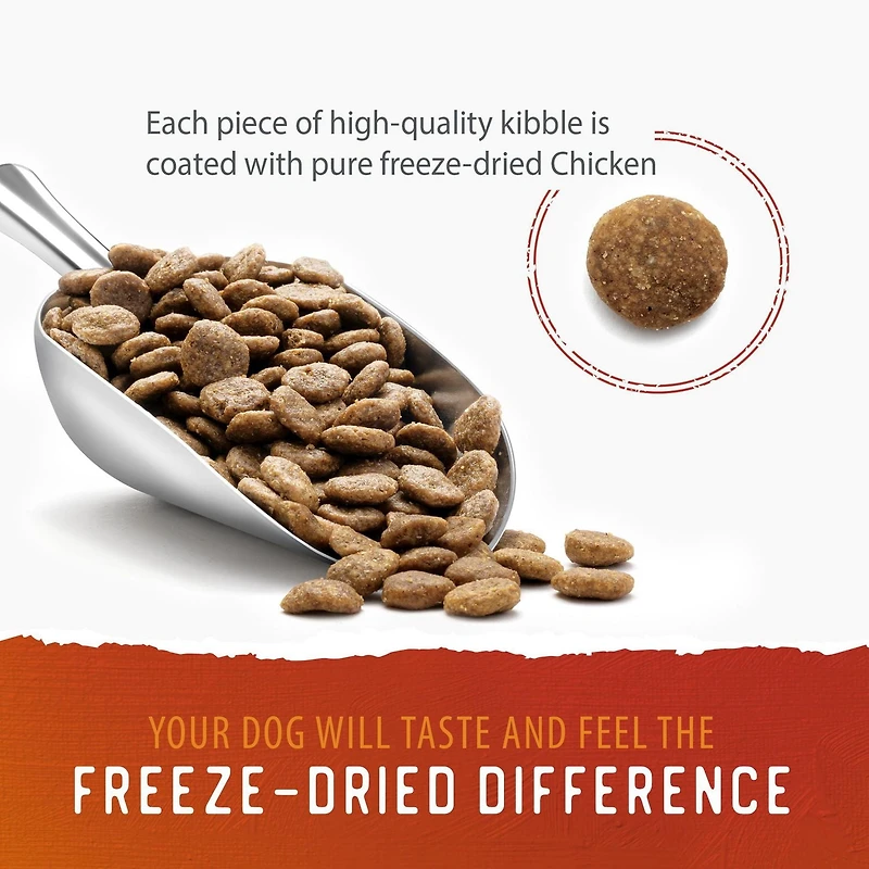 Caledon Farms Freeze-Dried Coated Chicken Recipe Premium Dry Dog Food 3.5kg, Freeze-Dried Coated Kibble Chicken