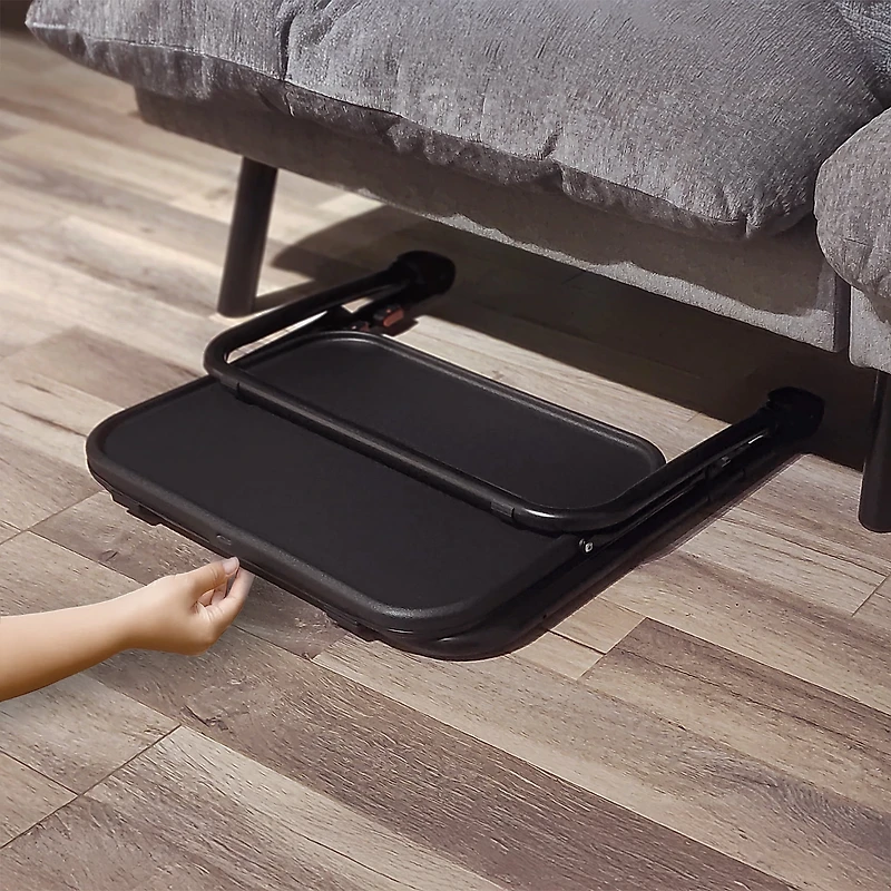 Homy Casa Adjustable TV Tray Table with Fixed Cup Holder and Foldable Design