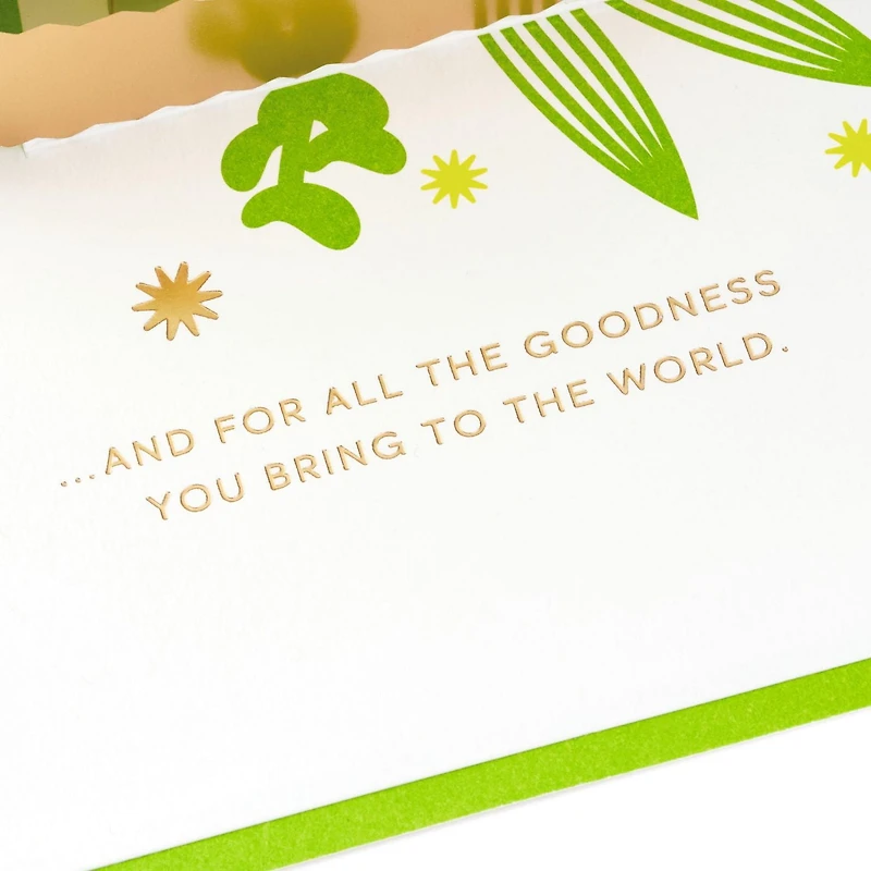 Hallmark Signature Paper Wonder Pop Up Thank You Card, Succulents (Nurses Day Card, Teacher Appreciation )