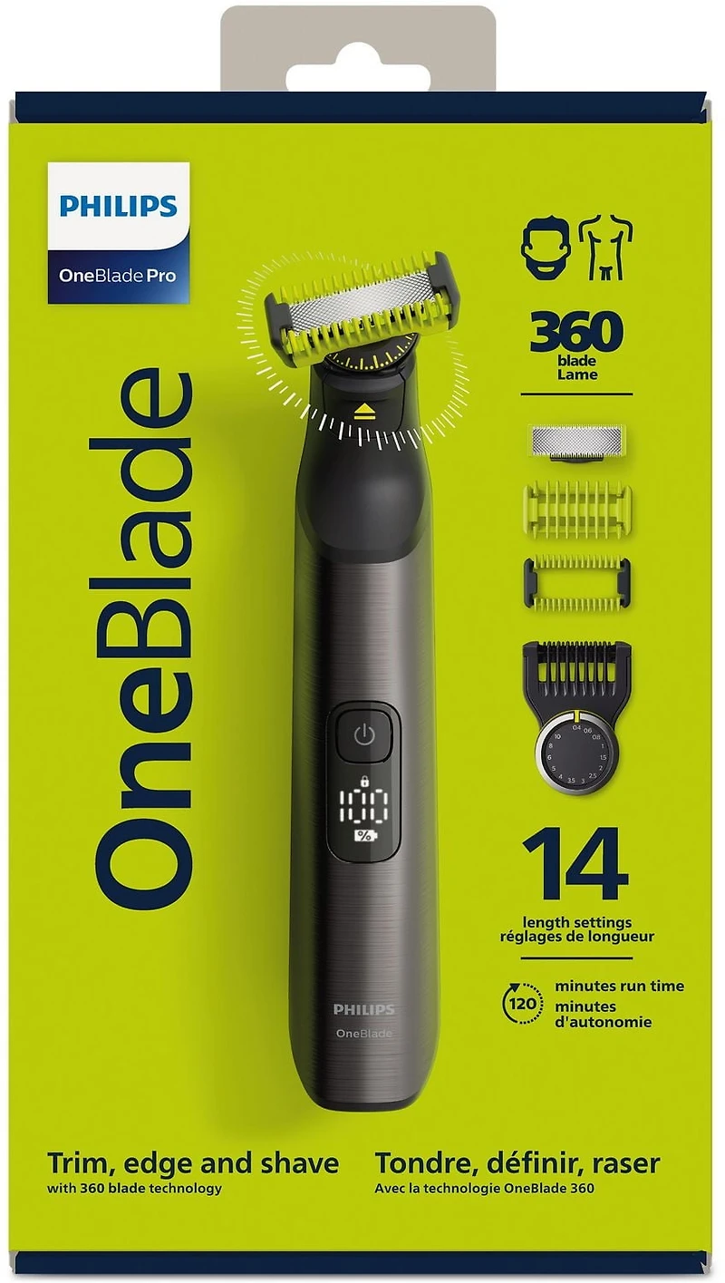Philips OneBlade Pro 360 Visage & Corps, lithium-ion, 14 réglages de longueur, QP6551/15