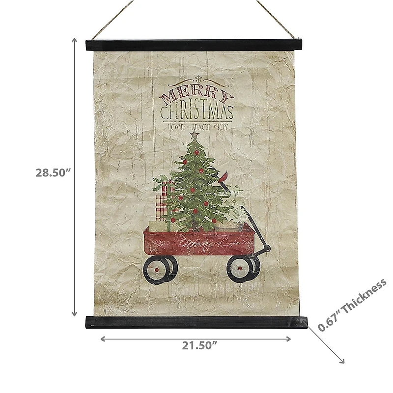 Crinkle Paper Wall Hanger Merry Christmas