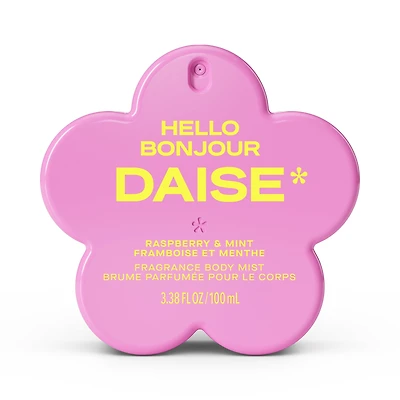 DAISE Hello Daise Fragrance Body Mist in Raspberry & Mint, 3.3 fl oz/100 mL, body mist, spritz, spray