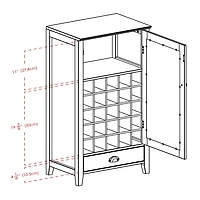 Winsome Bordeaux Wine Cabinet 25-Bottle Slot Modular in Espresso Finish - 92455