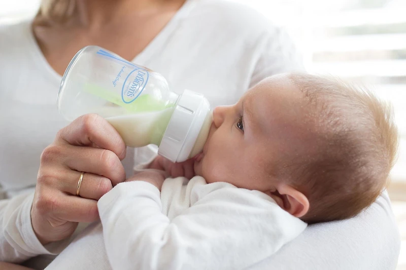 Dr. Brown's Options+ Anti-Colic Wide-Neck Glass Baby Bottles with Silicone Sleeves - Blue and Mint Green