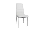 K-Living Chaises rembourrées en PU blanc Nash avec pieds en métal robustes (4 chaises par boîte)