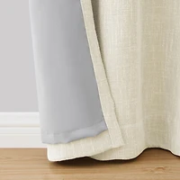 Better Homes & Gardens Linen Grommet Blackout Curtain Panel, 50" x 95", Ivory, Textured Blackout Curtain