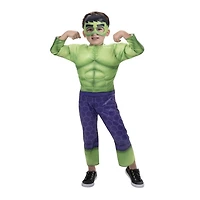 MARVEL’S HULK TODDLER COSTUME - Costume de Poitrine Musculaire avec Masque en Tissu
