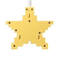 GLOBE 3-Outlet Yellow Pixel Star Flat Plug Indoor Power Strip with 1x USB-A 1x USB-C Charging Ports (15.5 combined)