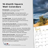Wyman Publishing Okanagan Valley 2024 12x24 Inch Square Wall Calendar, 9781525611599