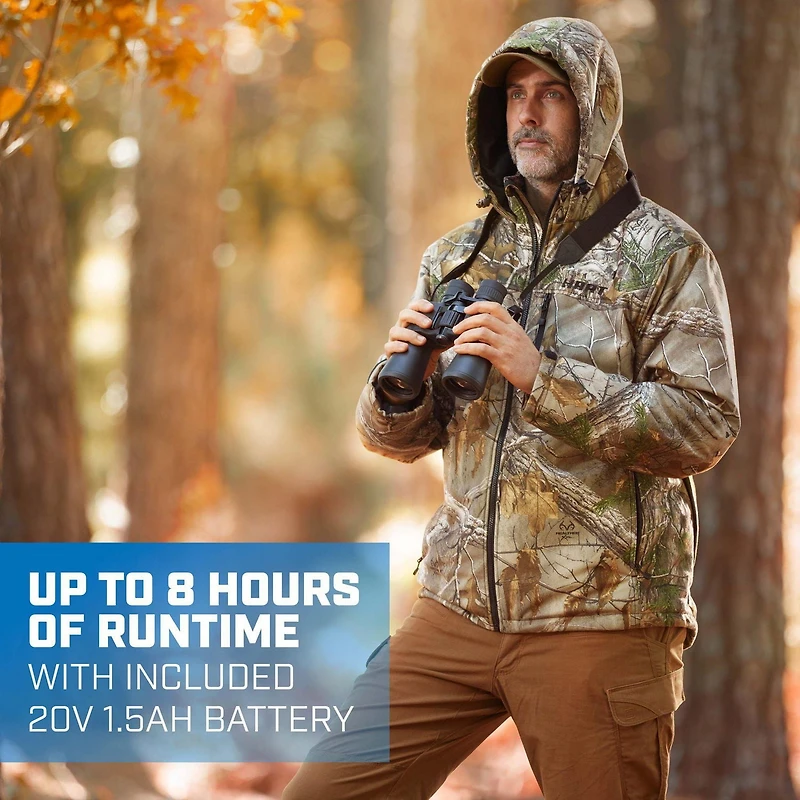 HART 20-Volt Men's Heated Medium-Duty Jacket Kit, Realtree Xtra Camouflage