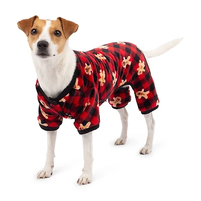 One Paw, Pyjama Pain d'Épice de Fête, Pyjama pour chien, Doux imprimé Pain d'Épice ONEPAW EX PYJAMA PAIN D'EPICE