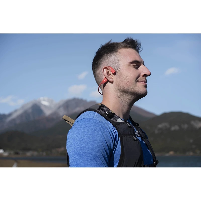 Shokz - OpenRun, CASQUE DE SPORT A CONDUCTION OSSEUSE, rouge