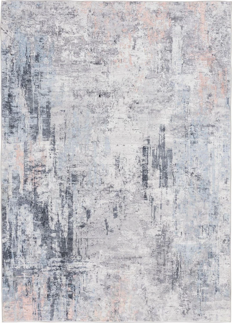 Banburry Light Blue and Light Grey Woven Area Rug
