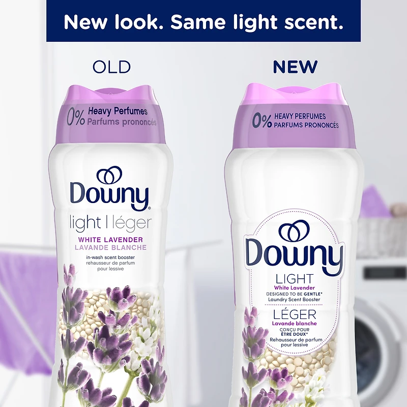 Downy Light Laundry Scent Booster Beads for Washer, White Lavender Scent, with No Heavy Perfumes