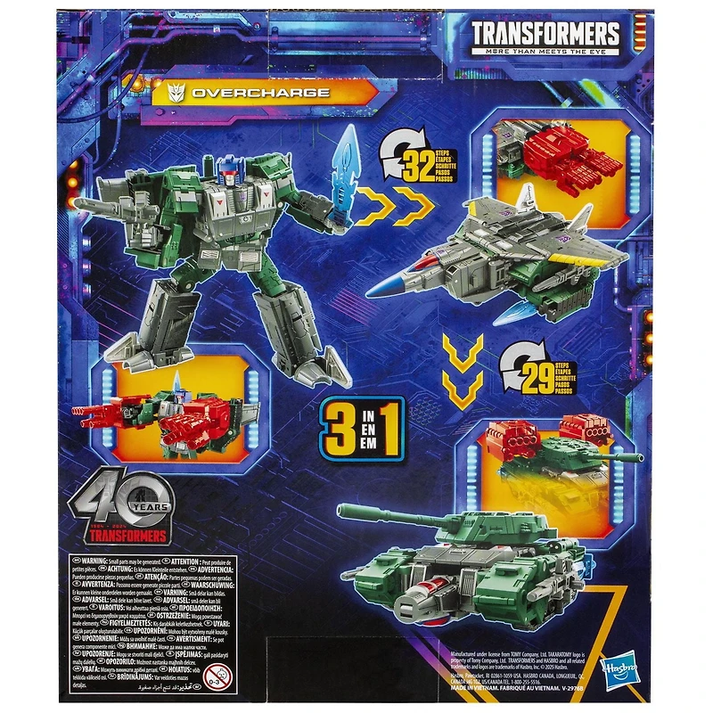 Transformers Generations Legacy United, figurine Overcharge classe Leader de 19 cm, à partir de 8 ans