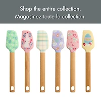 Spatule en silicone Lapin et œufs de Pâques Tout pour célébrer avec manche en bois de hêtre, outil de pâtisserie de Pâques